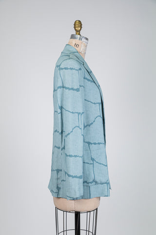 Blazer léger aqua effet marbré (6)