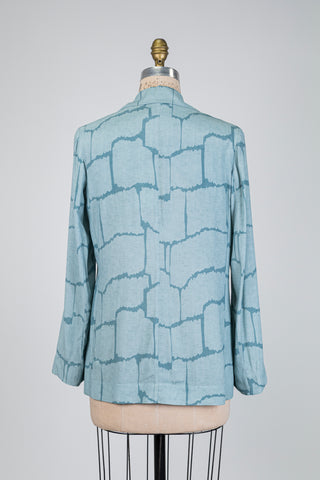 Blazer léger aqua effet marbré (6)