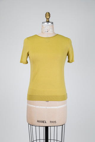 Chartreuse merino wool sweater (6)