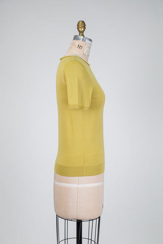 Chartreuse merino wool sweater (6)