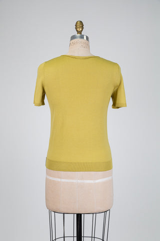 Chartreuse merino wool sweater (6)