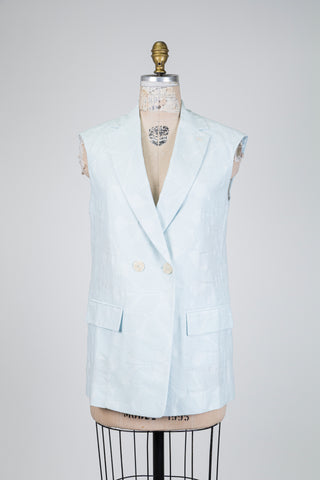 Pastel blue blazer with botanical jacquard (6)
