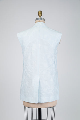 Pastel blue blazer with botanical jacquard (6)
