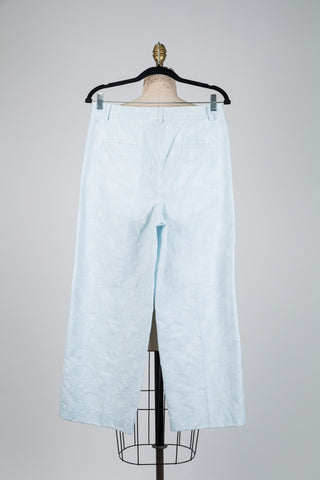 Pale blue trousers with a botanical jacquard (6)