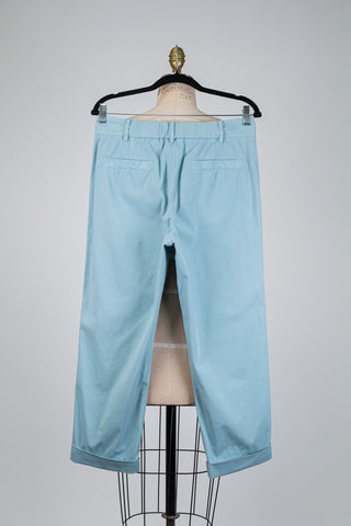 Pantalon vert d'eau à poches XXL plaquées (6)