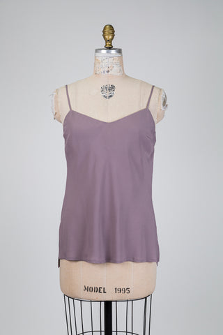 Haut mauve cendré à fines bretelles (6)