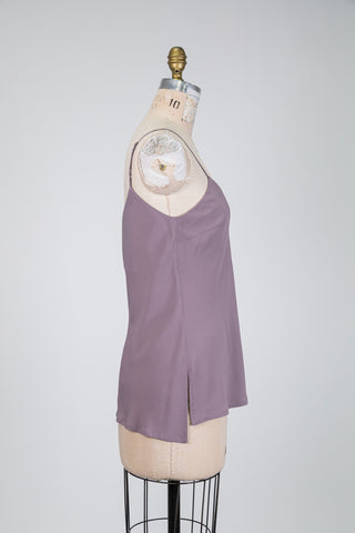 Haut mauve cendré à fines bretelles (6)