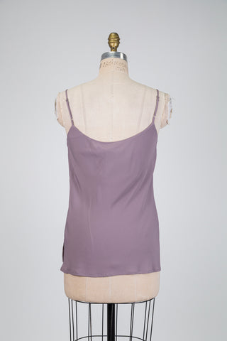 Haut mauve cendré à fines bretelles (6)