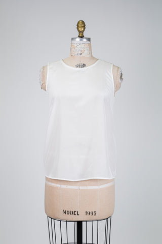 White tank top with luminous collar (4-6-8-12)