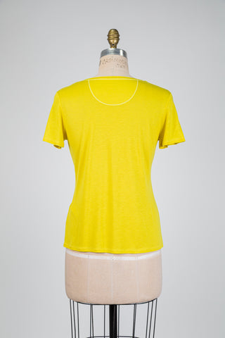 T-shirt léger jaune (6)