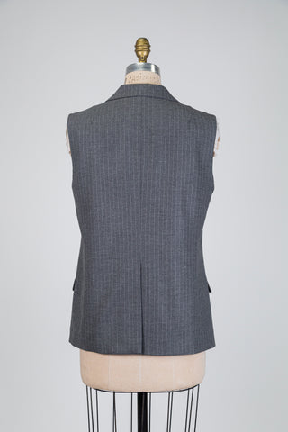 Grey blazer with fine dotted stripes (6)