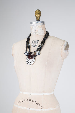 Collier noir & blanc pop! (TU)