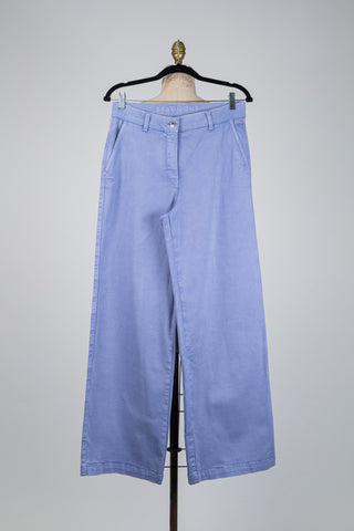 Pantalon en coton bio bleu ciel (8)