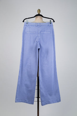 Pantalon en coton bio bleu ciel (8)