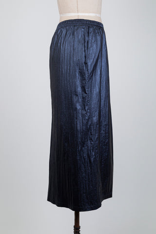 Jupe marine nacré froissée chic (8)