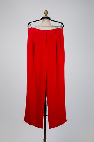 Pantalon tailleur rouge vif (8)