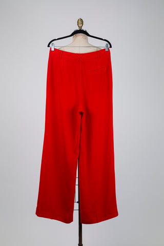 Pantalon tailleur rouge vif (8)