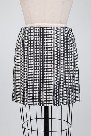 Black and white graphic jacquard skirt (6)