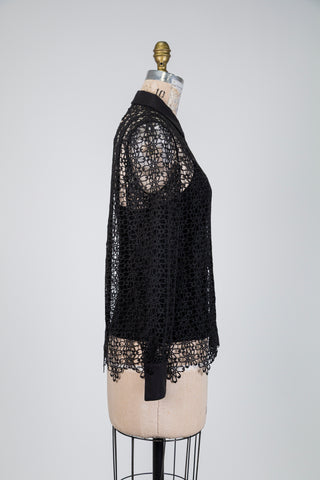 Black lace blouse with camisole (6)