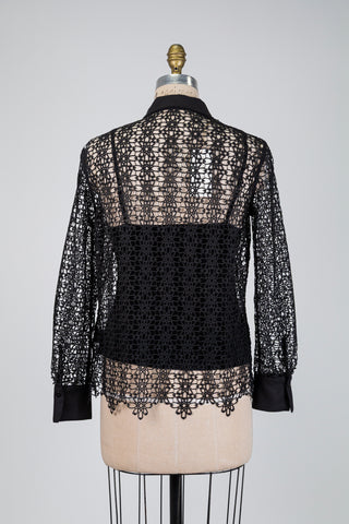 Black lace blouse with camisole (6)