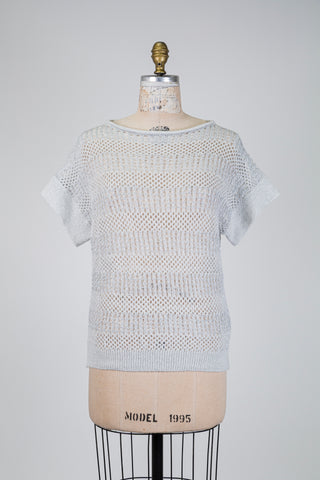Shimmering grey open-knit sweater (6)