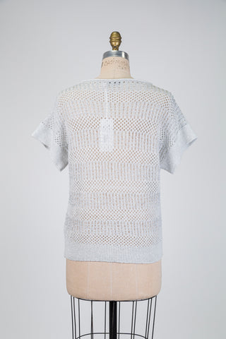 Shimmering grey open-knit sweater (6)