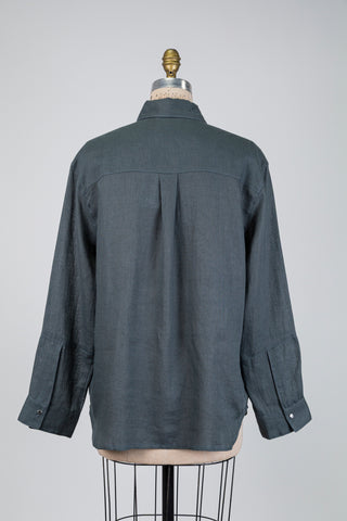 Boreal Green Linen Blouse (10-14)