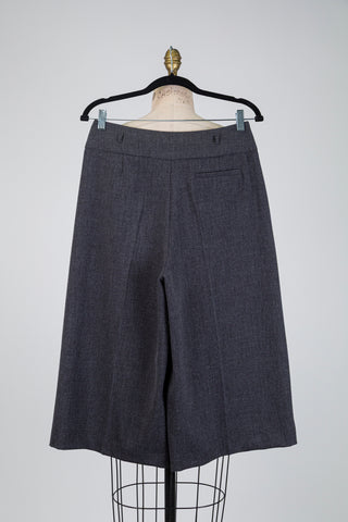 Bermuda tailleur gris anthracite chiné (6)