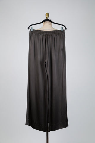 Satin wide-leg charcoal grey trousers (6)