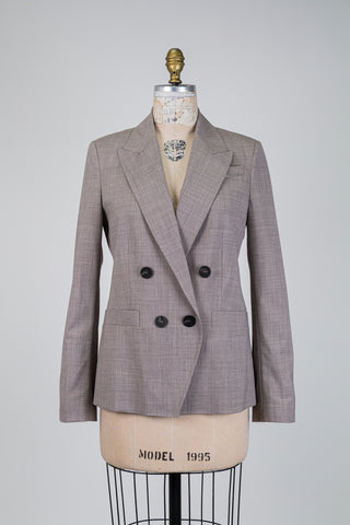 Blazer gris chiné en laine vierge (6)