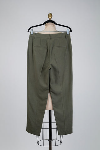 Pantalon cigarette vert kaki (4-6-8-12)