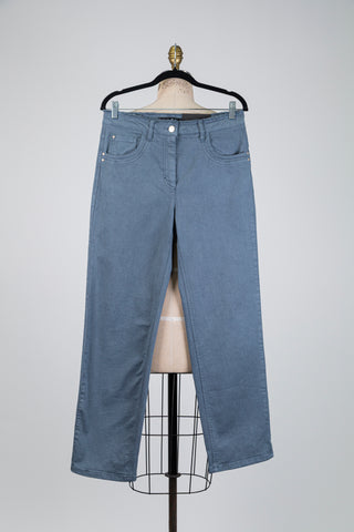 Pantalon denim bleu à coupe droite (4-8-14-16)