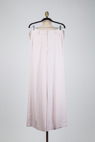 Pantalon tailleur rose doux à jambe large (2+10)