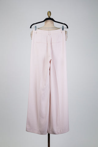Pantalon tailleur rose doux à jambe large (2+10)