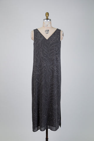 Anthracite Grey Rhinestone Dress (US 8)