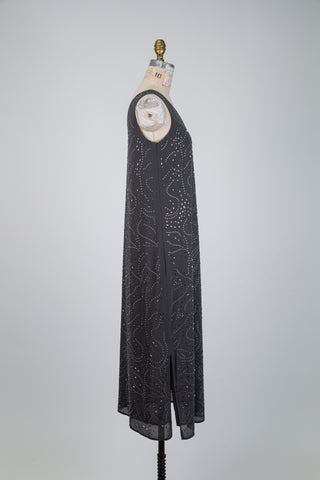 Anthracite Grey Rhinestone Dress (US 8)