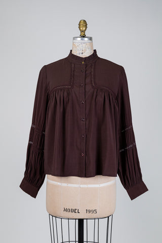 Blouse choco à détails ajourés (8 à 12)