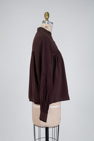 Blouse choco à détails ajourés (8 à 12)