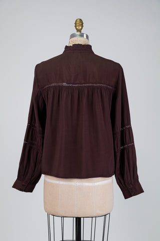 Blouse choco à détails ajourés (8 à 12)