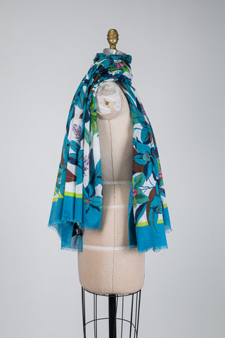 Light turquoise cotton scarf (OS)