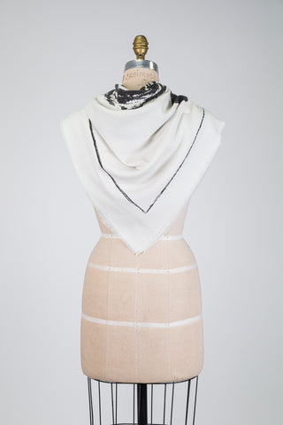 Foulard carré YES/OUI à strass (TU)