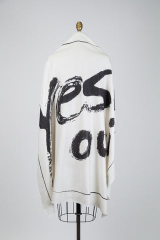 Foulard carré YES/OUI à strass (TU)