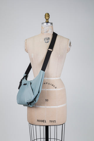 Glacier Blue Half Moon Crossbody Bag (OS)