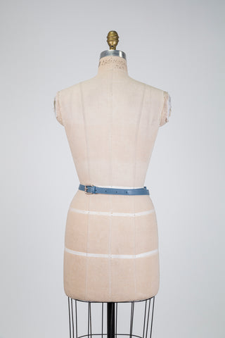 Slate Blue Leather Belt Bag (One Size)