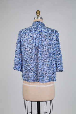 Blue heart confetti blouse (4-6-8-12)