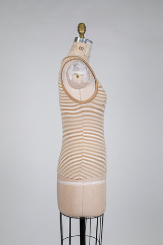 Beige and white striped camisole (4 to 12)