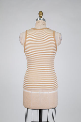 Beige and white striped camisole (4 to 12)