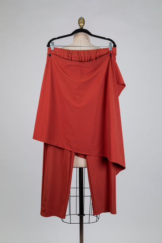 Pantalon orange brûlé jupe amovible (XL)