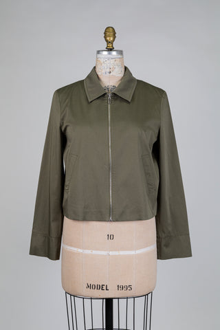 Veste à col chemise vert militaire (4 à 10)