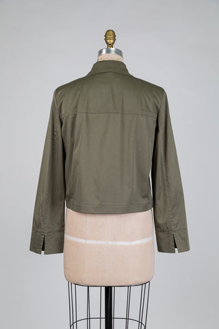 Veste à col chemise vert militaire (4 à 10)